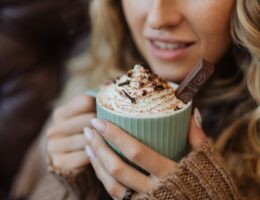 hot chocolate in coffee