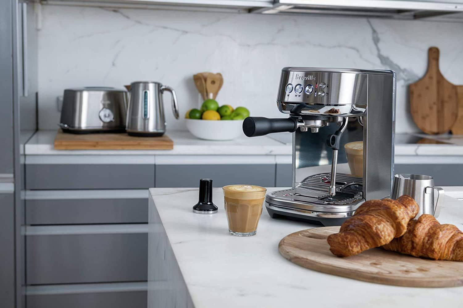 Breville Bambino Plus Espresso Machine in action