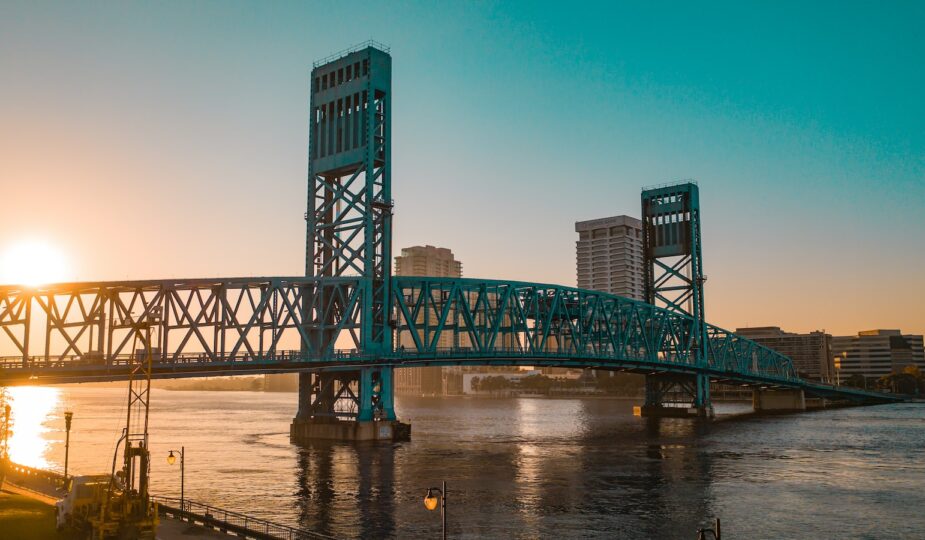 Best Coffee Roasters in Jacksonville green metal bridge over river during daytime